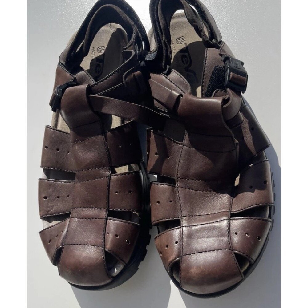Teva Brown leather Sandals Gaine Men’s sz 12 style 6556 Sport Sandals